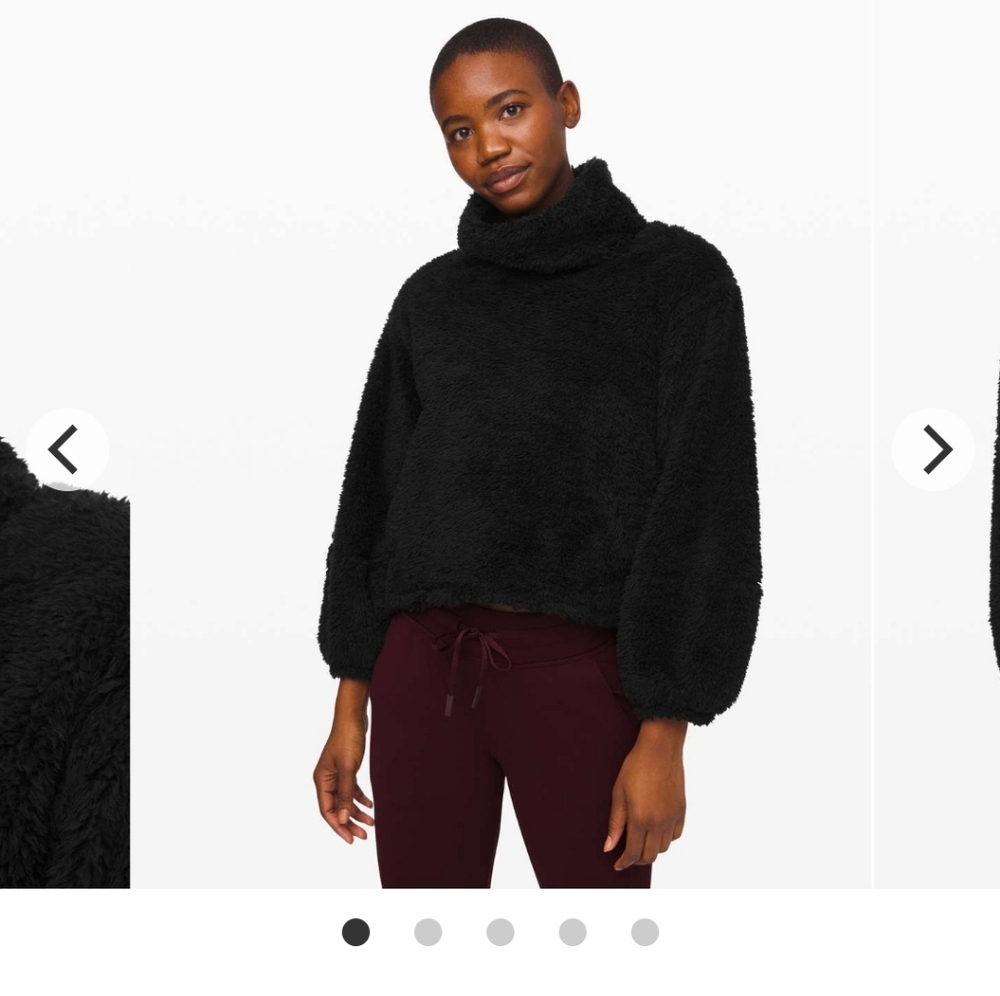 lululemon athletica Black Cowl Turtleneck Sweater with Oversized Fit